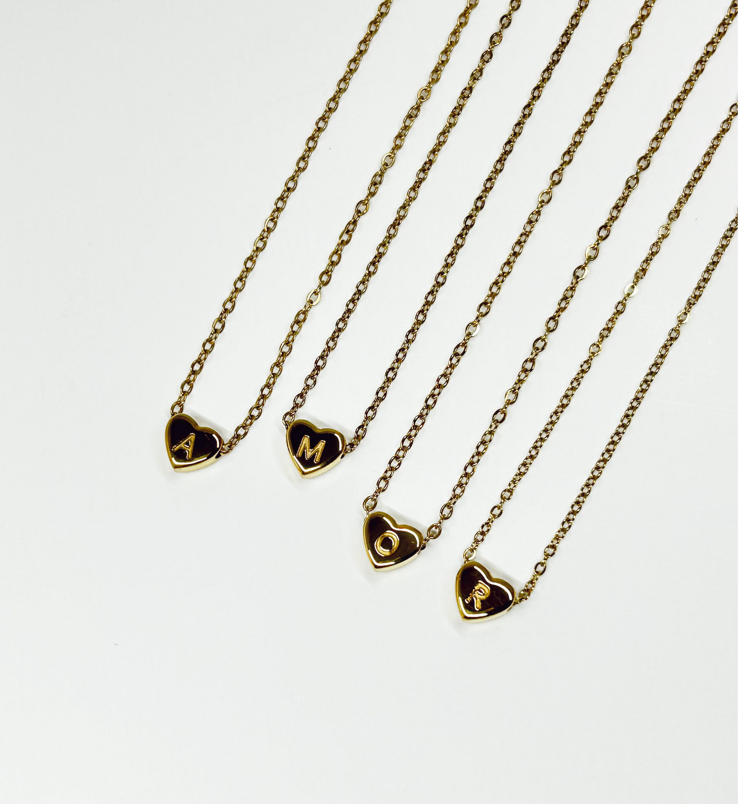 Letter Mini Heart Necklace