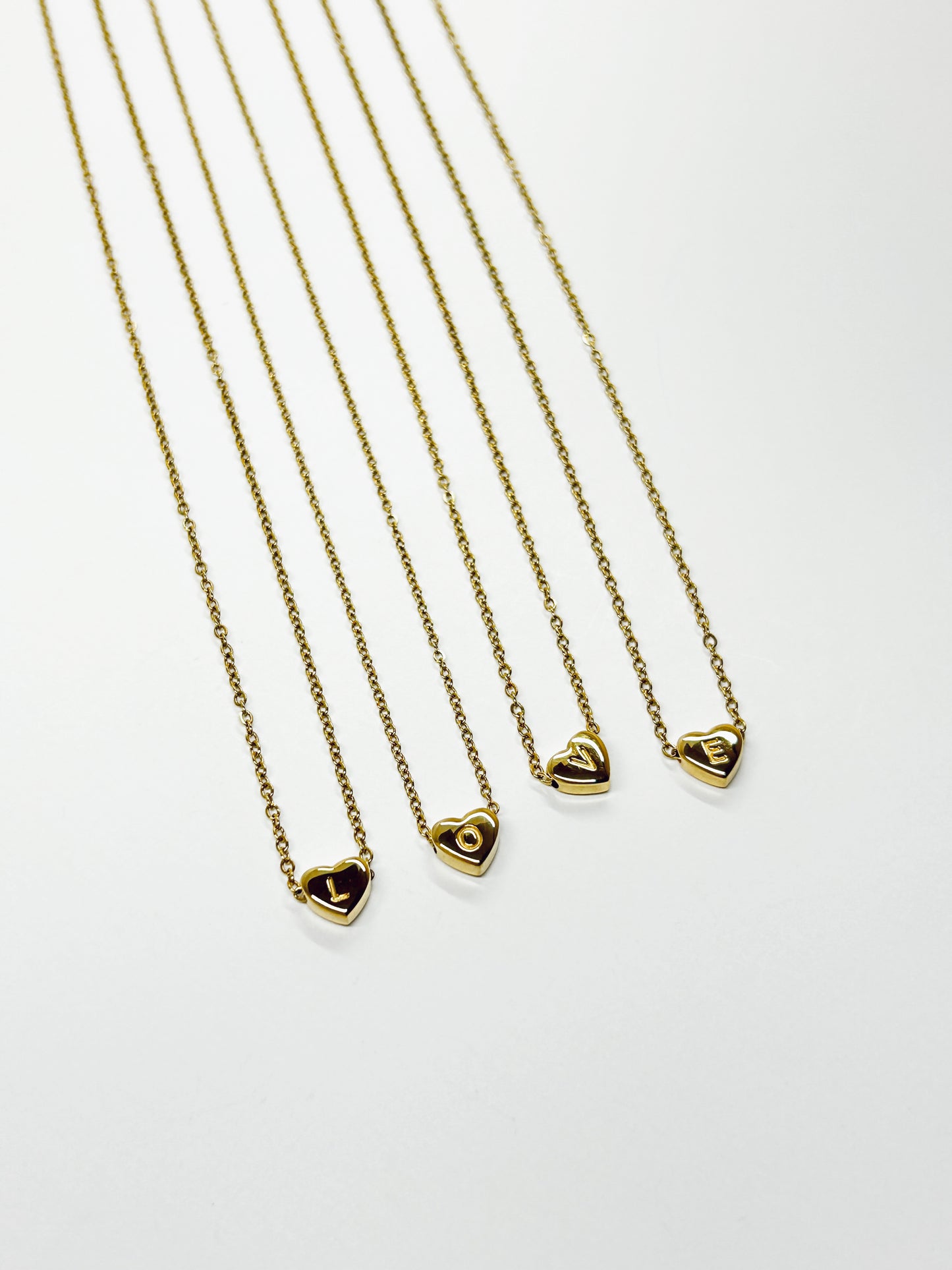 Letter Mini Heart Necklace