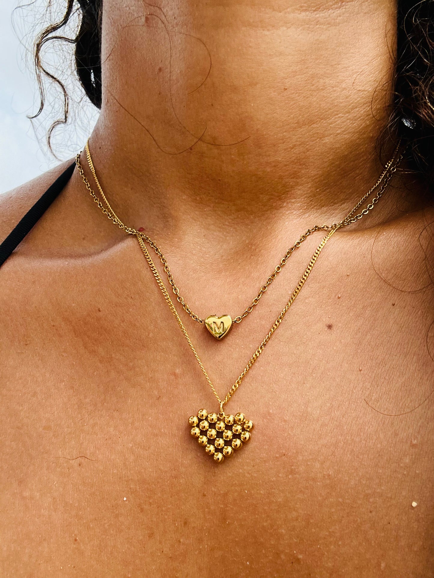 Letter Mini Heart Necklace