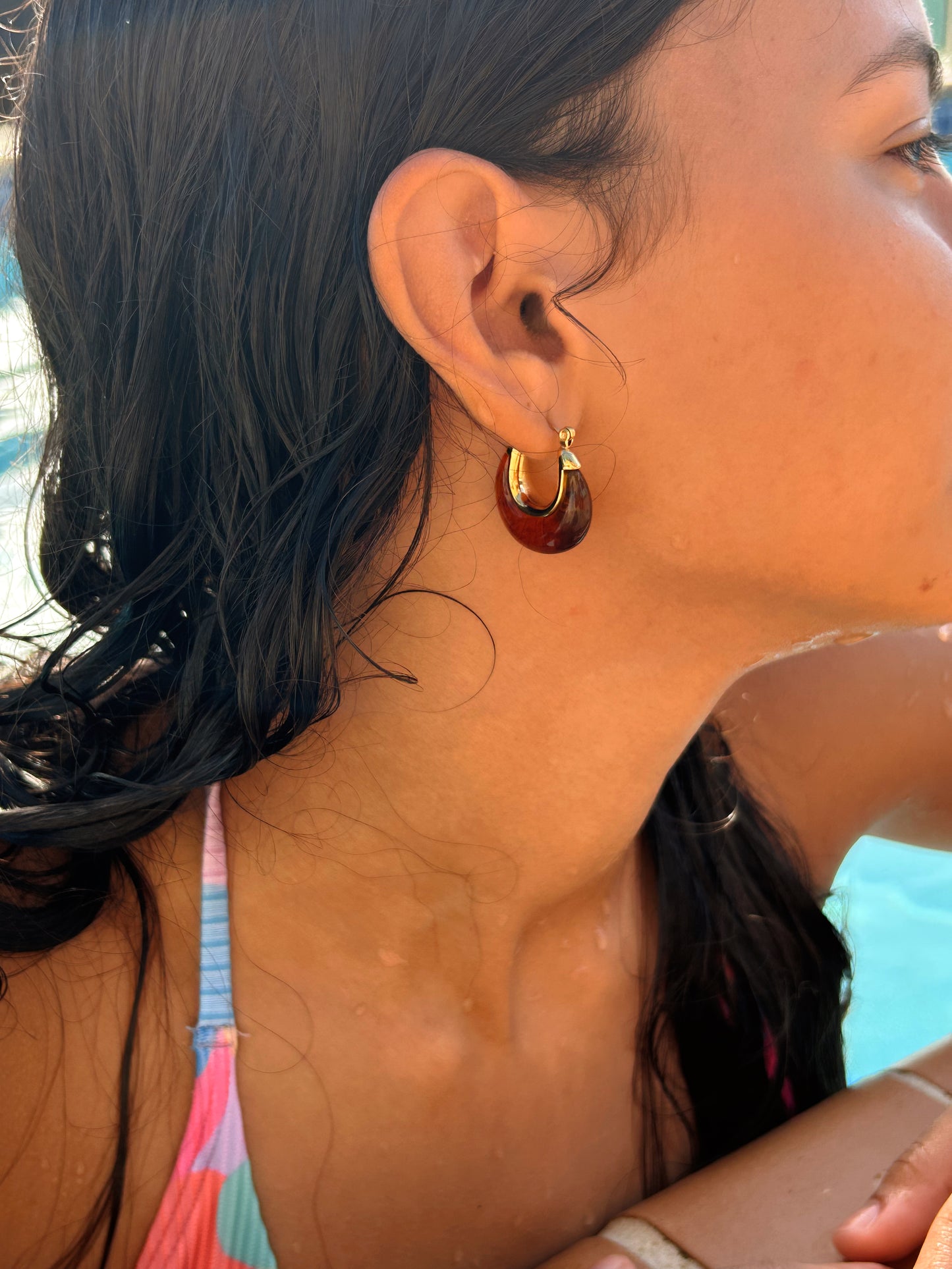 Amber - Hoop Earrings