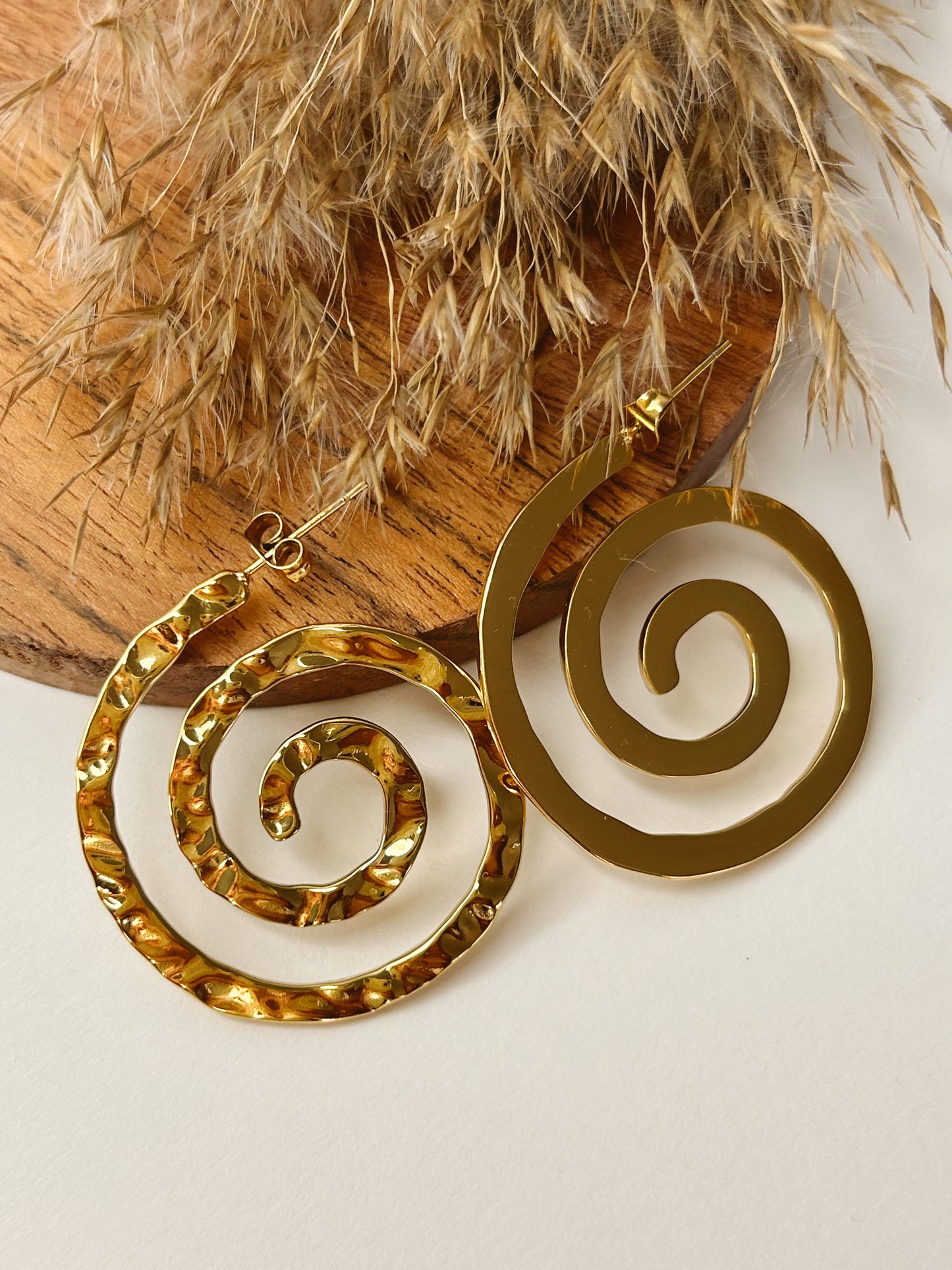 Texture Spiral Earrings