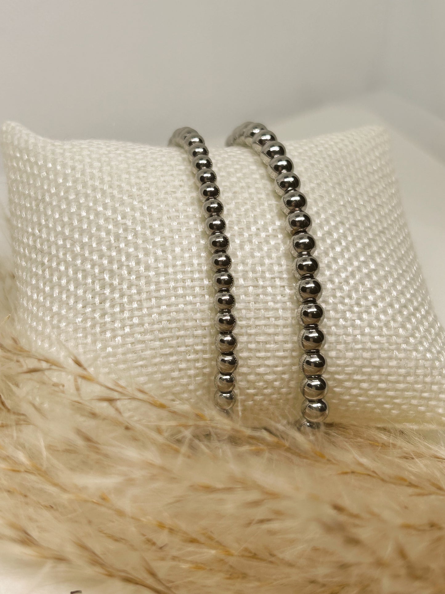 Zoe - Silver Bracelet (Large Beads)