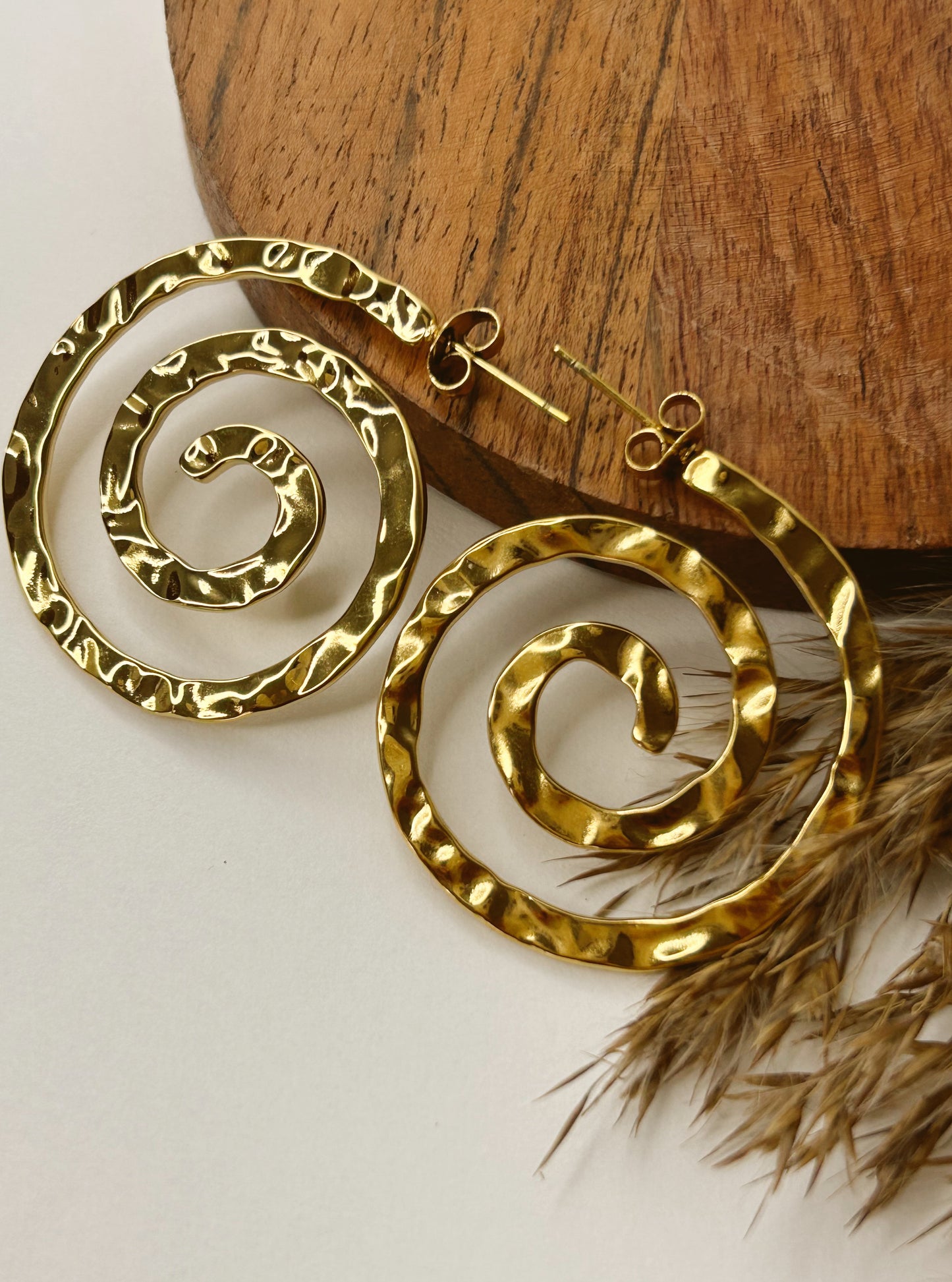 Texture Spiral Earrings