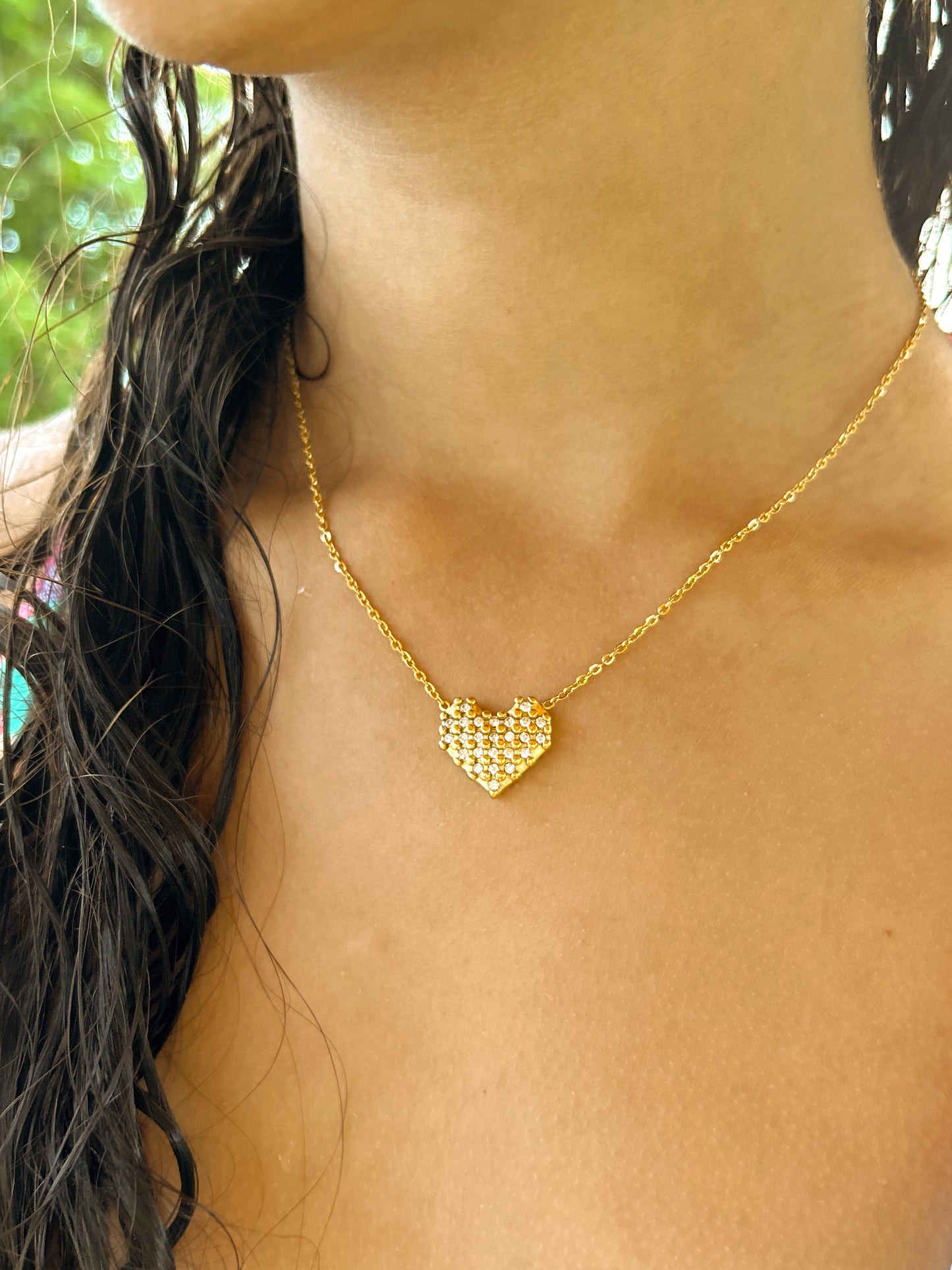 Zircon Heart Necklace