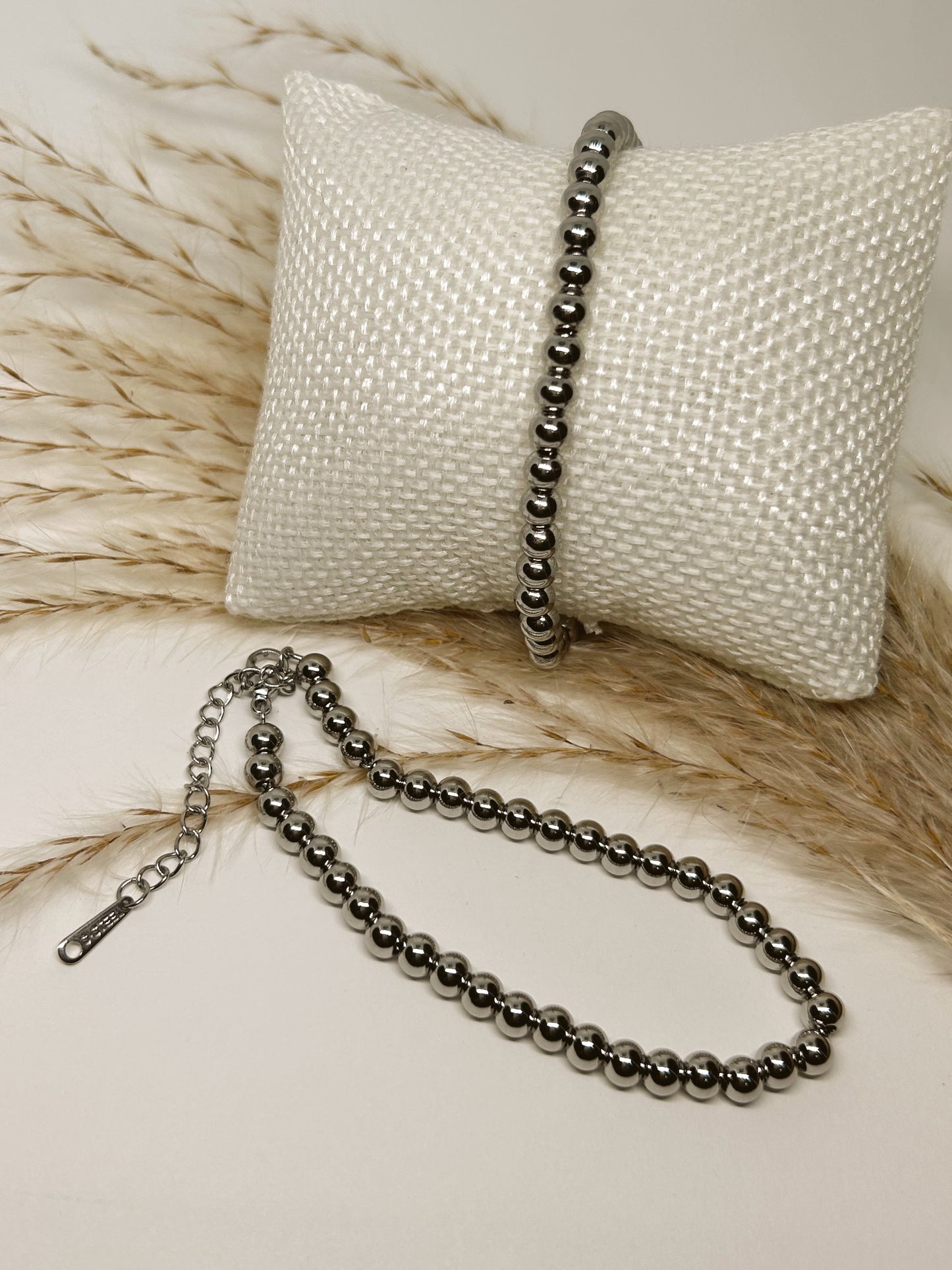 Zoe - Silver Bracelet (Large Beads)