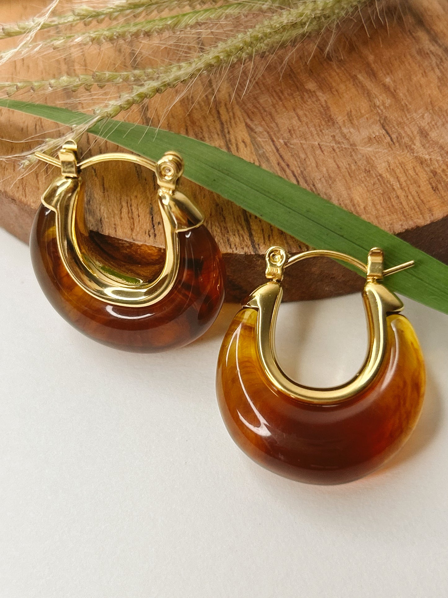 Amber - Hoop Earrings