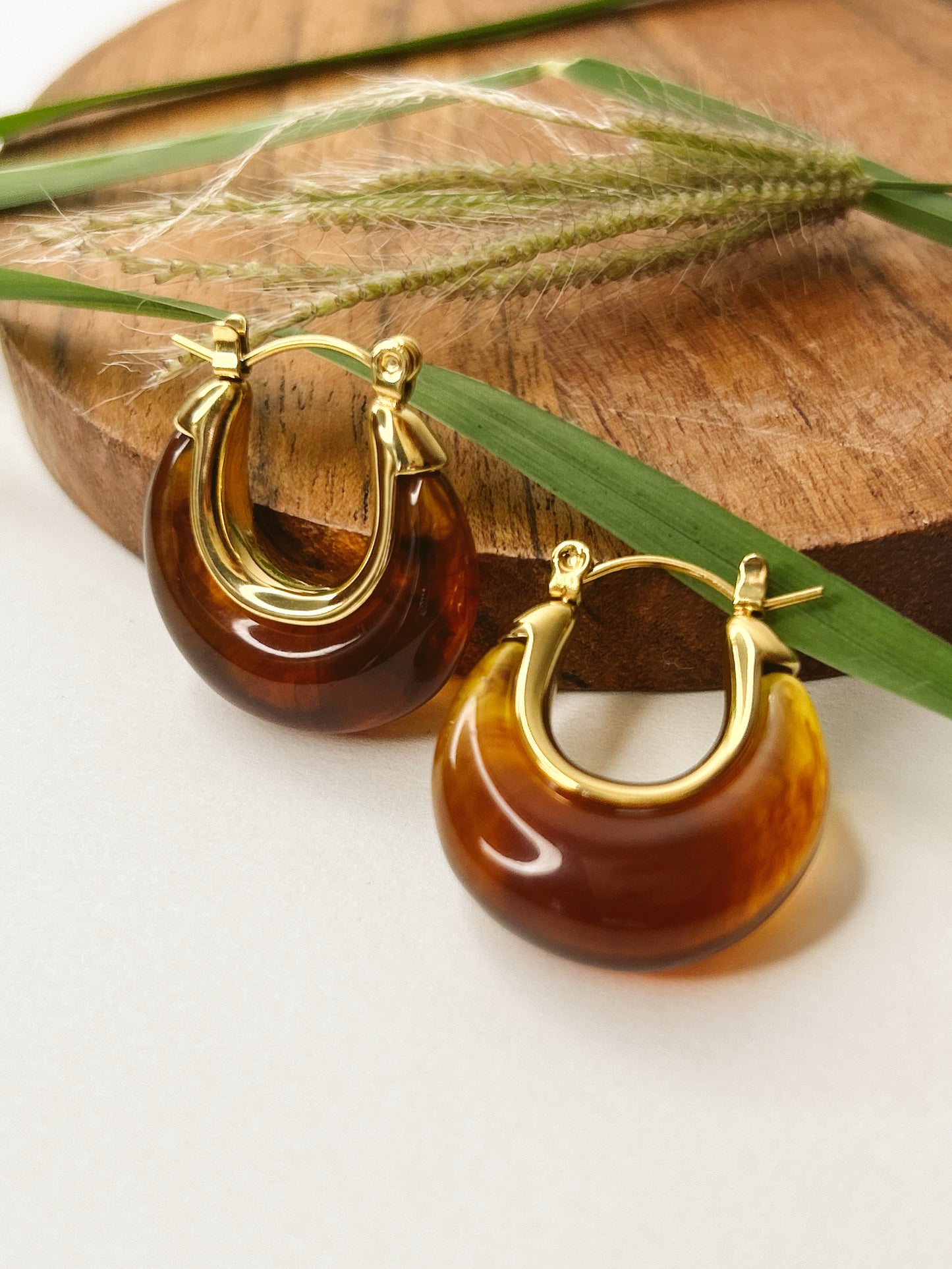 Amber - Hoop Earrings
