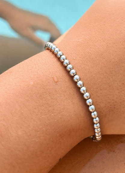 Cali - Silver Bracelet (Small Beads)