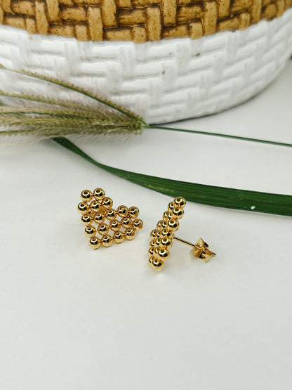 Heart beads earrings