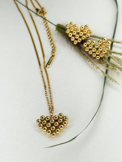 Heart beads earrings