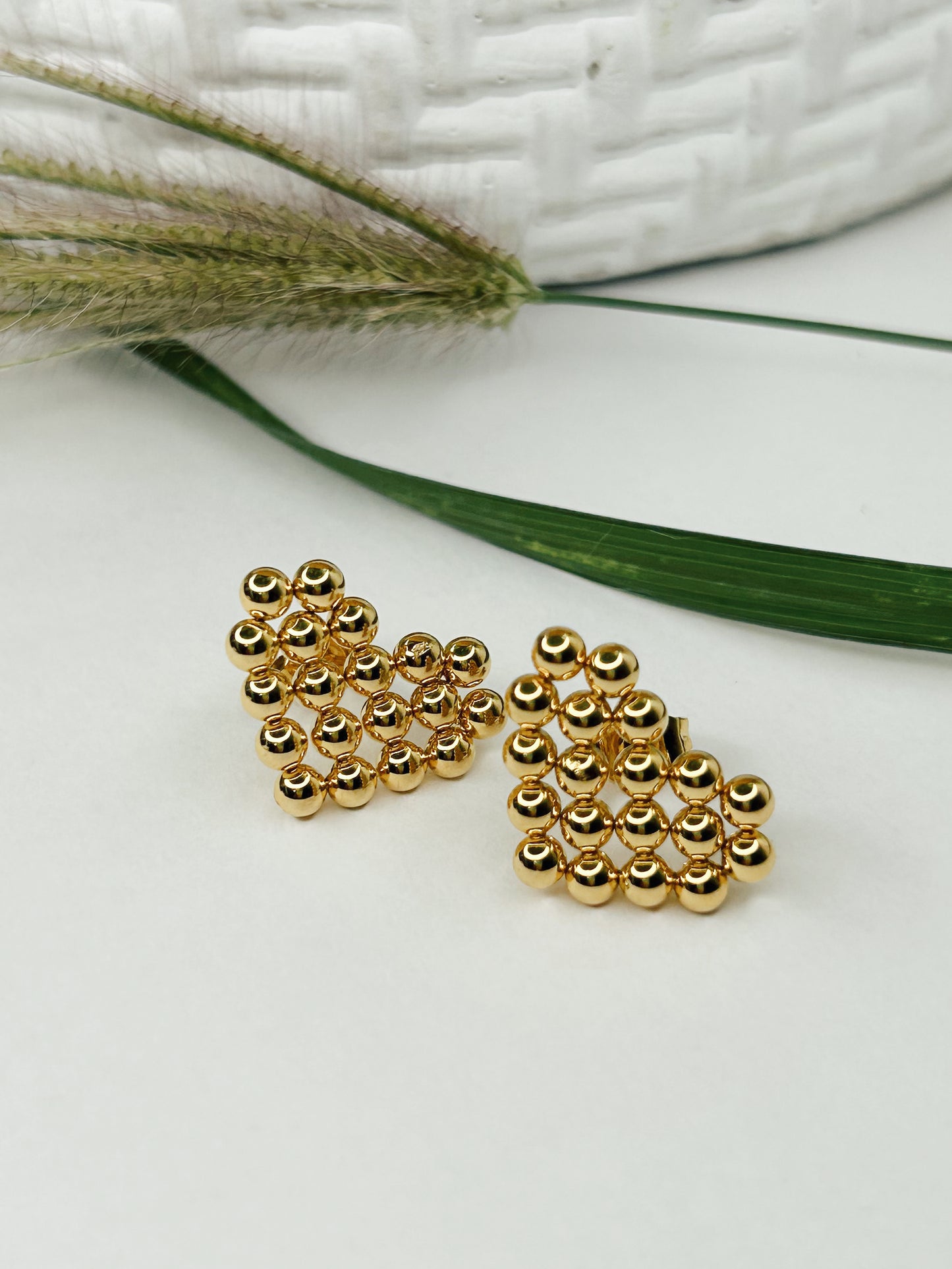 Heart beads earrings